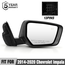 Right Power Heated Mirror Blind Spot 13pin For Chevy Impala 2014-2020