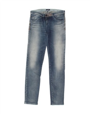 ARMANI Womens Skinny Jeans W28 L31 Blue Cotton AI03
