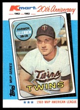Harmon Killebrew 1982 Topps Kmart 20th Anniversary AL & NL MVP's #15