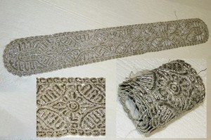 Vintage Luxury Sterling Silver Thread Atarah for Tallit – Heavy Wire Work