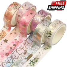 6rolls Mixed Pattern Washi Tape Back To School Wrapables Decorative Arts & Craft