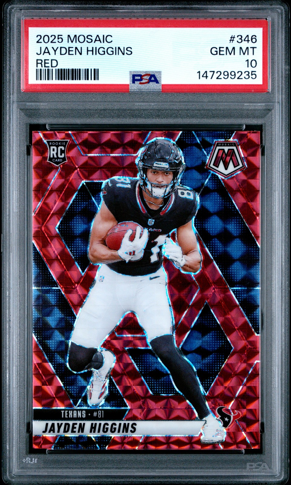 Jayden Higgins Panini Mosaic #346 Red