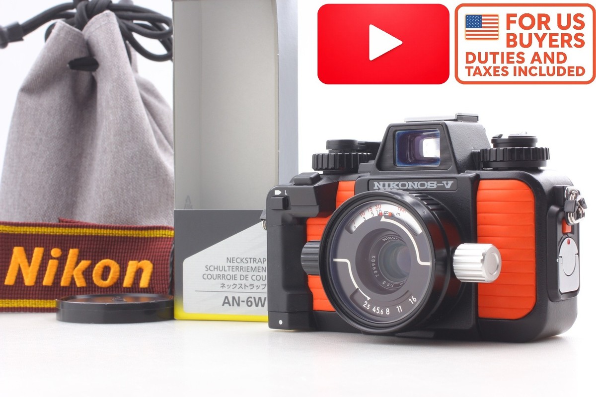 Near MINT w/Strap] Nikon Nikonos V Orange Film Camera 35mm f2.5