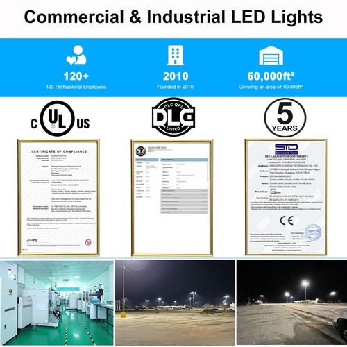 150W LED Parking Lot Shoebox Pole Light Commercial Area Lighting with Photocell - Picture 15 of 15