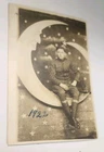 Rare RPPC WW1 MILITARY, SOWARDS on crescent moon novelty  RPPC Azo 1922 SEE DESC