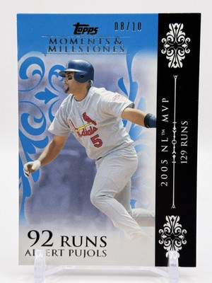 Albert Pujols 2008 Topps Moments & Milestones #12 SN #08/10