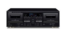 TEAC W-1200B Dual Cassette Deck with Recorder with USB Pitch Control Karaoke-...