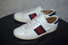 Sneakers Gucci in pelle da uomo taglia UK 7 US 8 scarpe bianche basse