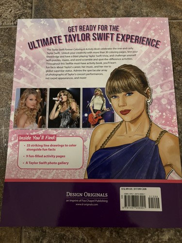 Taylor Swift Forever Mal-, Aktivitäts- & Faktenbuch mit Vollfarbfotos Neu - Bild 4 von 12