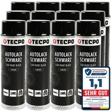 LACKSPRAY SCHWARZ GLÄNZEND 12x500ml AUTOLACK...