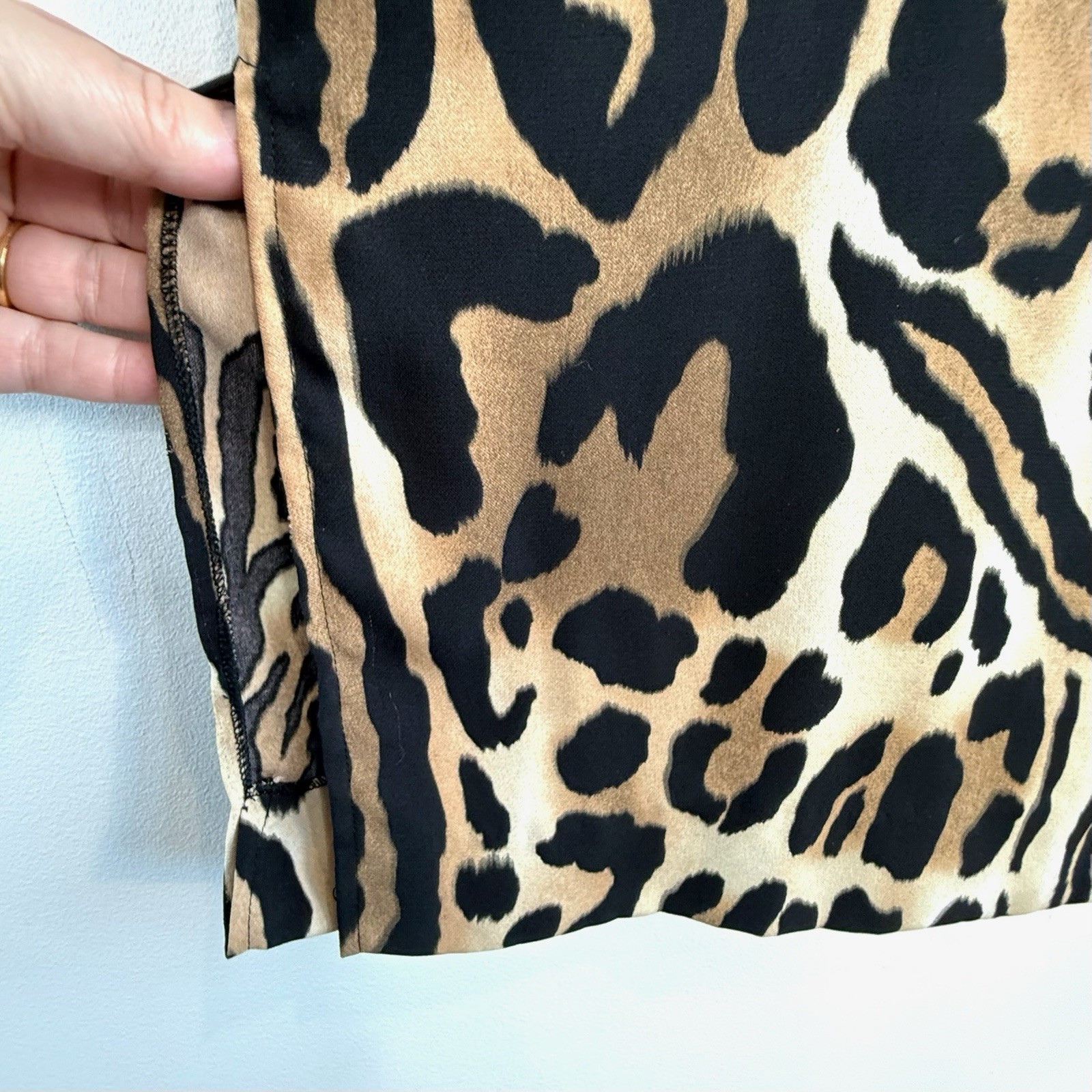 Sandro Ferrone Roma Size M 10 12 Aus (6 8 US) Leopard Print Longline Tunic Top image 6