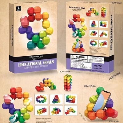 Plastic Toy Magic Cube Ball 3D Puzzle DIY Educational Toy Diverse Cube Balls