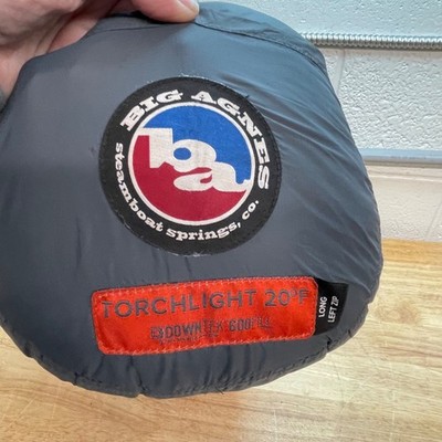 Big Agnes Torchlight 20 Degree DownTek  600Fil Mummy SleepingBag - Long Left Zip