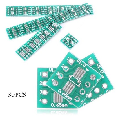 50x SOP8 SSOP8 TSSOP8 SMD To DIP8 Adapter 0.65/1.27mm PCB Board