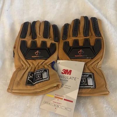 Superior Glove Endura Size Large Impact Protection Leather 3M Thinsulate NEW