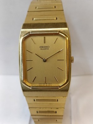VINTAGE SEIKO QUARTZ GOLD DIAL 7430-5910 JAPAN UNISEX ADULT