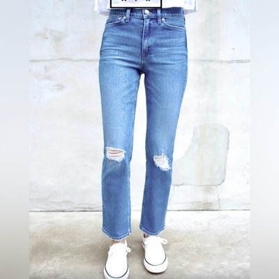 AYR yes yes yes high rise straight leg jeans 28 distressed