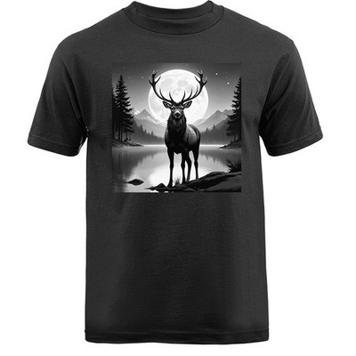 Buck Deer Full Moon Night Forest Wildlife Nature T-shirt