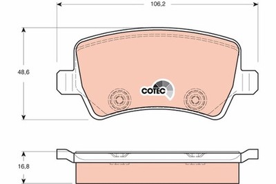 Bremsbelagsatz Scheibenbremse COTEC TRW GDB1685 für FORD VOLVO ROVER GALAXY V70
