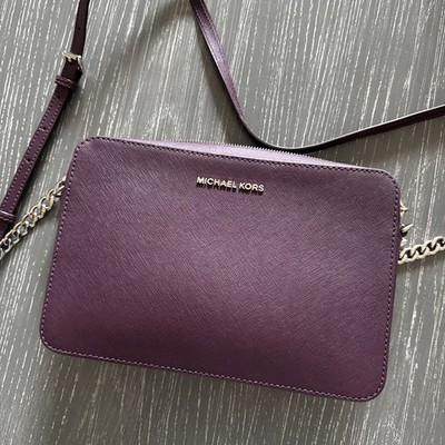 Michael Kors Jet Set Large Crossbody Bag Purple