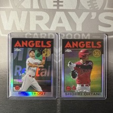 2021 Topps Chrome Shohei Ohtani Mike Trout Lot 35th Anniversary 1986 Refractors