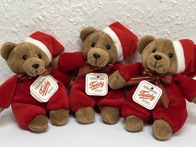 Teddybär Hermann Limitiert 2000 Retro Plüsch Weihnachten Neu 13cm