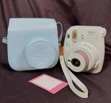 Fujifilm Instax Mini 9 Instant Camera Tested Working Ice Blue With Case Strap