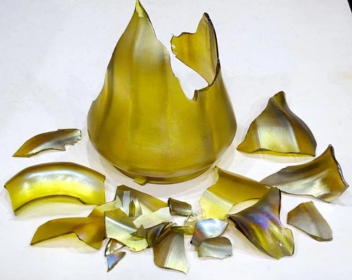 Antique TIFFANY STUDIOS As-Is FAVRILE ART GLASS Lamp Shade for JEWELRY or Craft