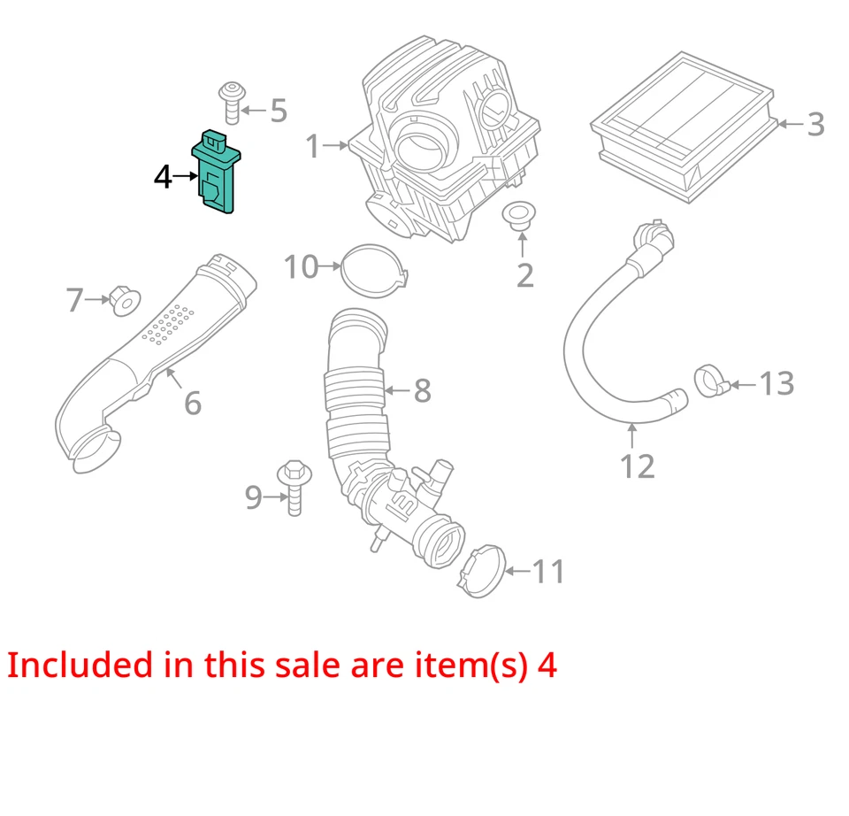 Air Flow Meter 6.4L Gasoline Fits 14-18 DODGE 2500 PICKUP 2196031 Foto 3 de 4