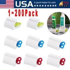 Toothpaste Squeezer Bathroom Tube Easy Stand Dispenser Rolling Holder Seat