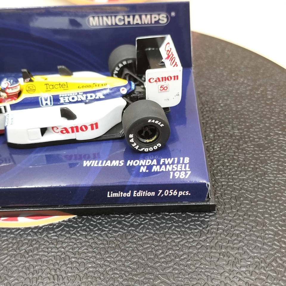 MINICHAMPS 1/43 Williams Honda FW11B Nigel Mansell #5 1987 400870005 - Image 3 of 4