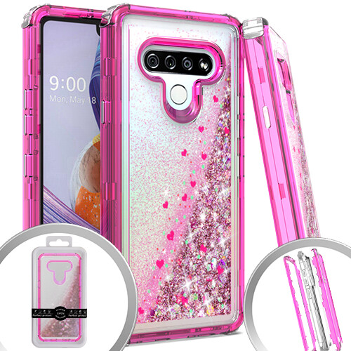 Tempered Glass / Liquid Motion Cover Phone Case For LG Stylo 6 LM-Q730TM - Picture 7 of 8