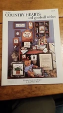 COUNTRY HEARTS AND GOODWILL WISHES COUNTRY CROSS STITCH PATTERN FREE SHIPPING  