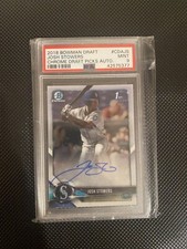 2018 Bowman Draft - Chrome Draft Pick Autographs #CDA-JS Josh Stowers PSA 9 