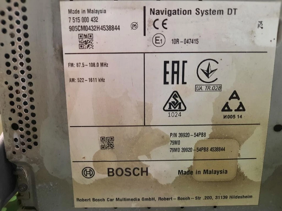 AUTORADIO MP3 PER SUZUKI Vitara 4P 2° Serie 3992054PB8 (96>98) - Immagine 4 di 4