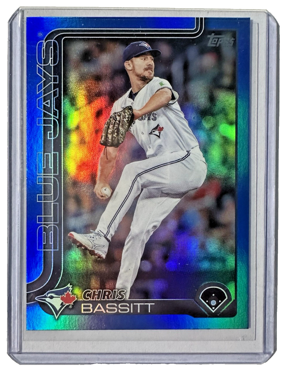 2025 Topps Series 1 #267 Chris Bassitt BLUE Foil #068/150 Toronto Blue Jays
