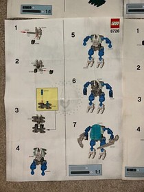 Lego Bionicle Voya Nui Matoran 8721 8722 8723 8724 8725 8726 sets with manuals