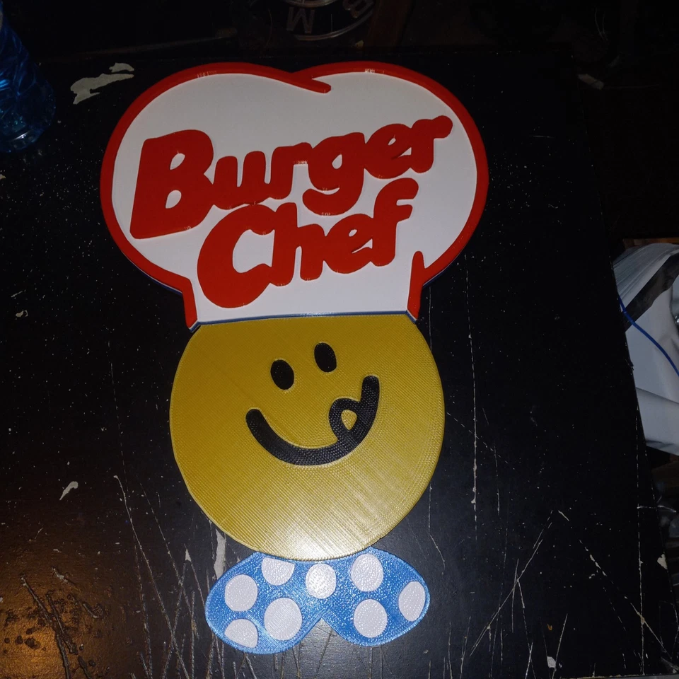 Burger Chef Logo 3D Sign  18 INCH - Image 3 of 4