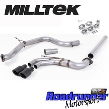 Milltek Golf MK7 GTD 2.0 TDi 185cv 3" Cat Scarico Posteriore NonRes Punta Nera SSXVW333