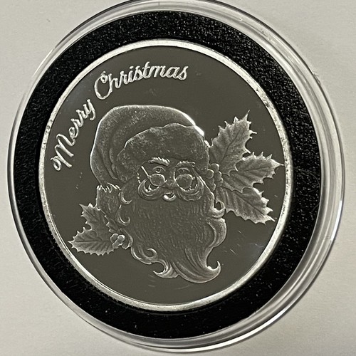 2024 Merry Christmas Santa Claus Gift Coin 1 Troy Oz .999 Fine Pure Silver Round - Picture 9 of 10