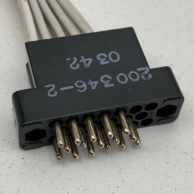 Amphenol 200346-2 Rectangular 20-Position Panel Mount Power Connector w/ 16-Pins