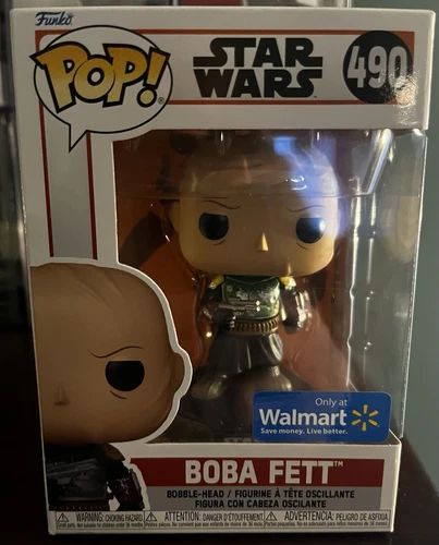 Funko Pop! Star Wars Boba Fett Unmasked #490 Walmart Exclusive Mandalorian