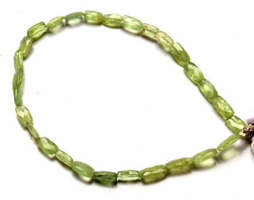 Natural Mint Green Kyanite Gems 8x5 mm Size Faceted Nugget Beads 9" Strand - Picture 2 of 8