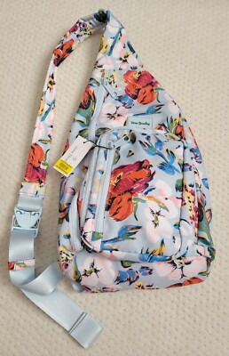 NWT Vera Bradley ReActive Sling Backpack in Sea Air Floral  display picture 1