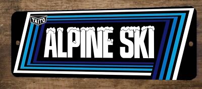 Alpine Ski Arcade 3x12 Metal Wall Video Game Marquee Banner Sign