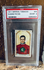 1911 C55 ITC Hockey #43 Eugene Payan PSA 6 Montreal Canadians
