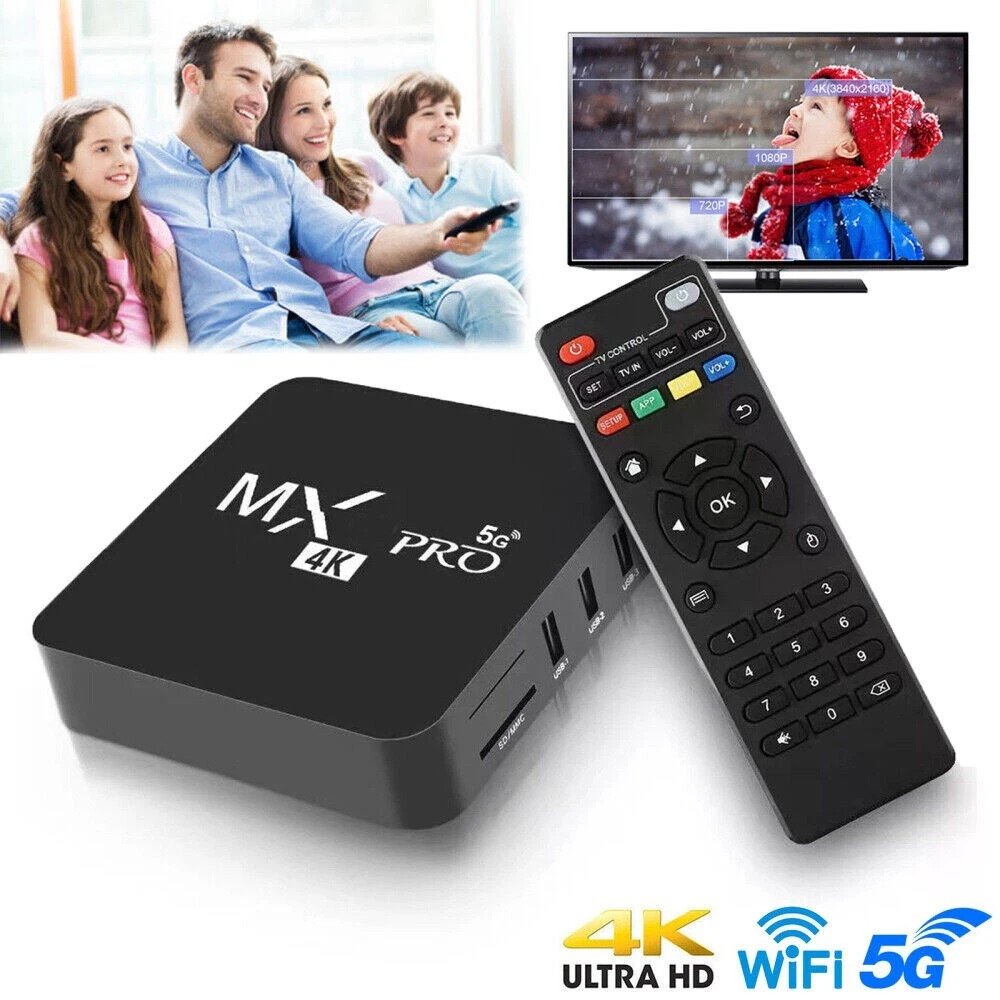 Smart TV Box Media Stream Player Android 11.0 WIFI 6 Quad Core 4K UHD MXQ PRO-image