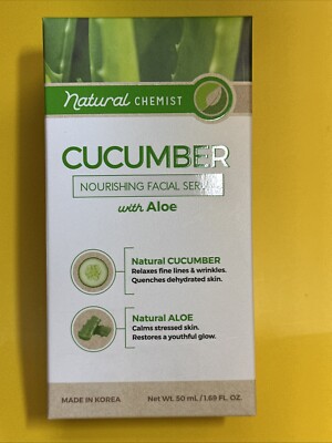Natural Chemist Cucumber & Aloe Face Serum - Cruelty Free Korean Skincare - NEW