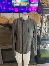 Theory Women *D Zip Jacket  Size S Gray Lined Pockets Cotton Blend