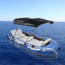 Boat Topside Cover 600D Oxford Cloth 3 Bows Top UV Protect Aluminum Alloy Frame